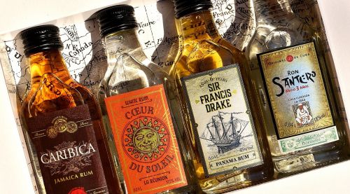 rum alcohol bottles