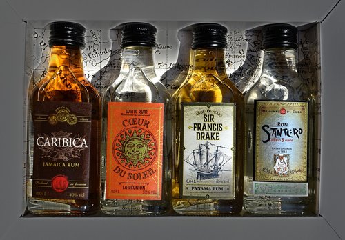 rum  alcohol  bottles