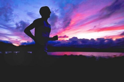 runner silhouette athlete