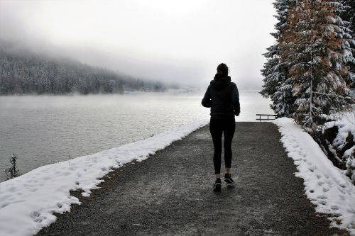 running training beach