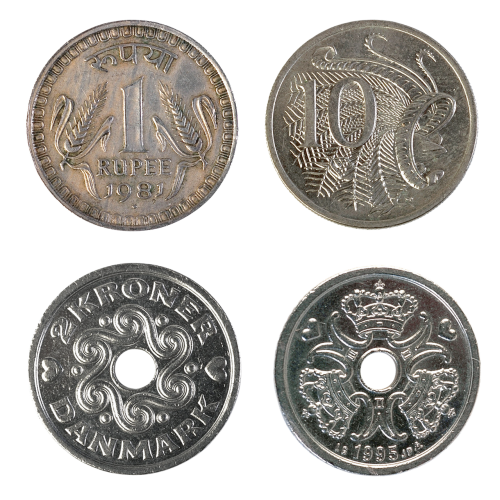 rupee danish krone 10 cents