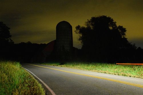 rural night silo