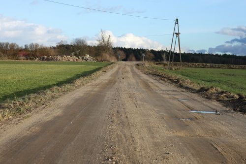 rural road mazowsze landscape