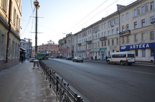 russia street snow