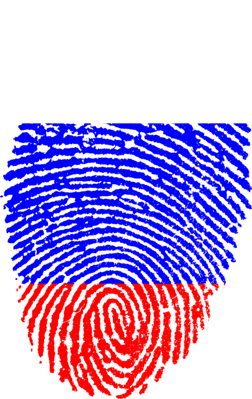 russia flag fingerprint