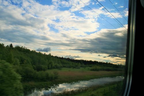 Russian Landscape From Train Window