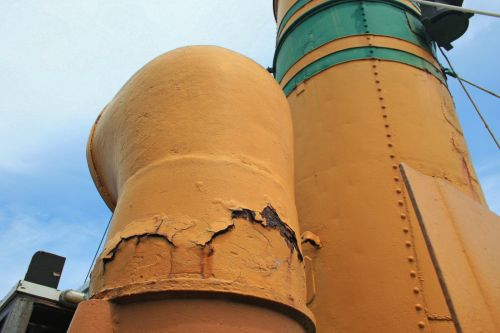 Rust On Old Tug Ventilator Shaft
