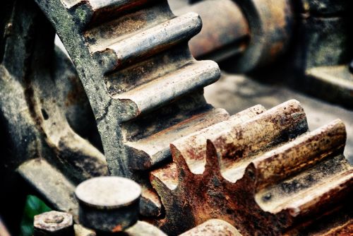 rusted gear gears