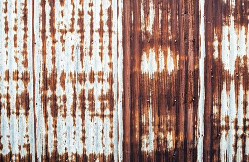 rustic tin  corrugated  wall