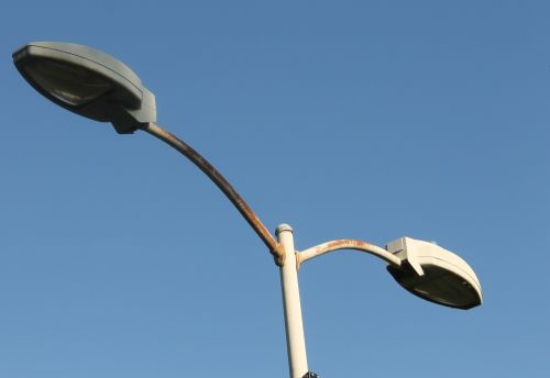 rusty lamp street light