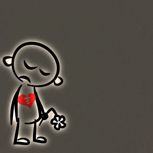 sad broken heart background