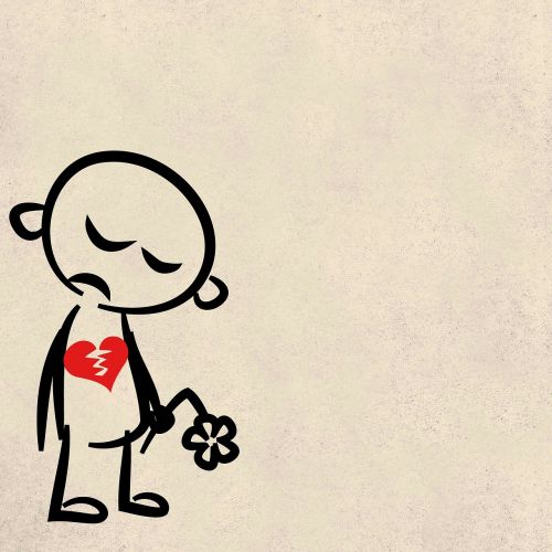 sad broken heart background