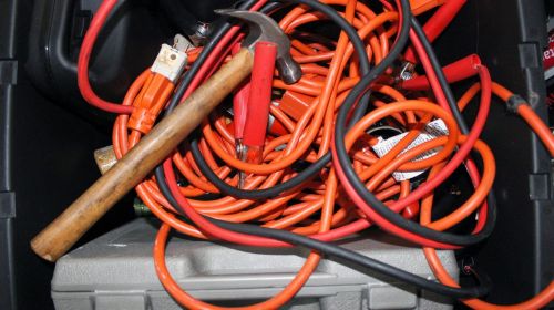 safety tools extension cords jumper cables