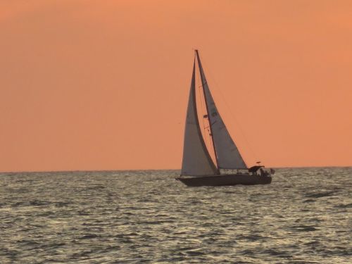 sail sailing vessel sunset