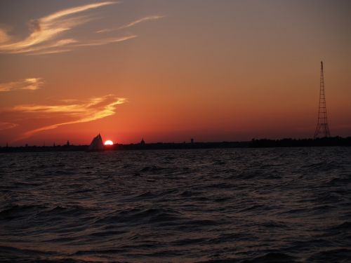 sail sailboat sunset