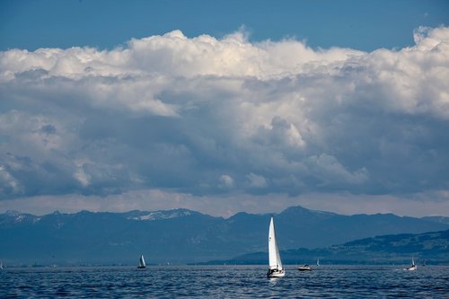 sail  lake constance  alpine panorama