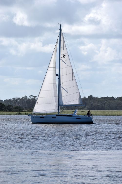 sail boat sailing river