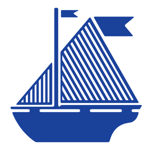 sail boat flag blue