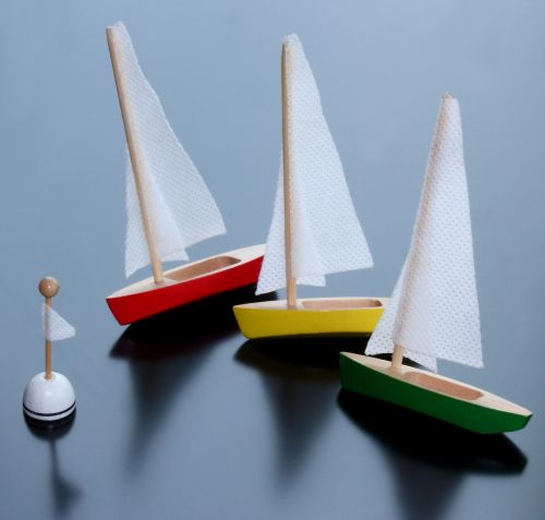 sailboat racing colorful