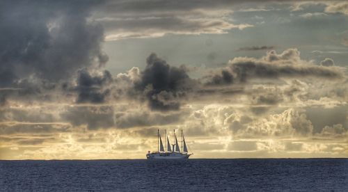 sailboat sunset polynesia