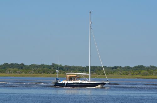 sailboat sailing river