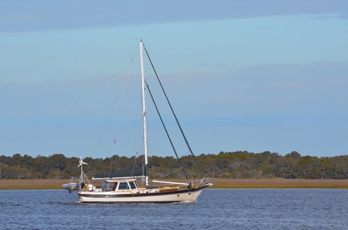 sailboat sailing river