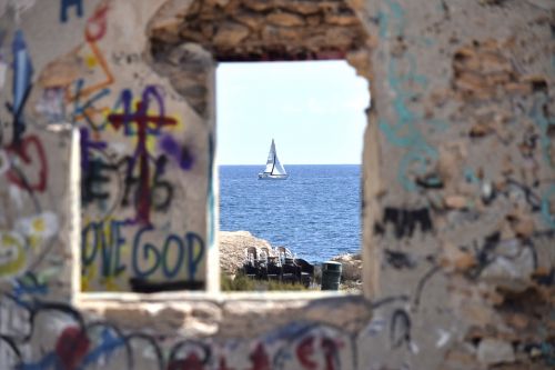 sailboat window sea