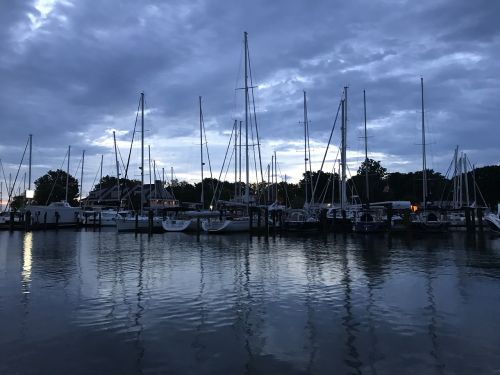 sailboat water morning
