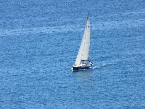 sailboat  body of water  boat