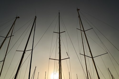 sailboat  direct  sunset
