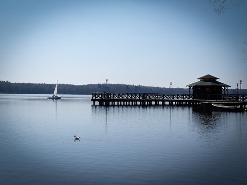 sailboat  boat  lake