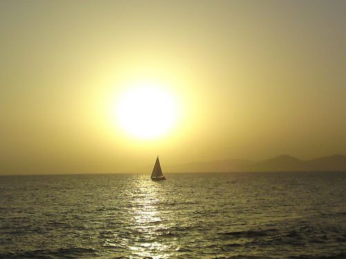 sailboat sunset yacht