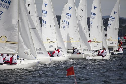 sailboats racing start