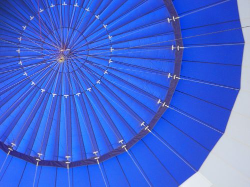 sailing hot-air ballooning blue