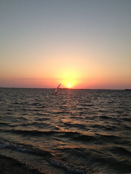 sailing sunset ocean