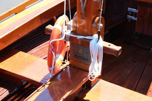 sailing boat  mast  lifebelt
