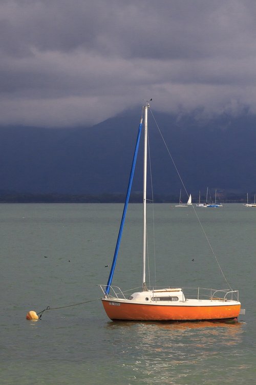 sailing boat  anchor  boat