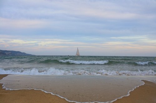 sailing boat  sea  beach