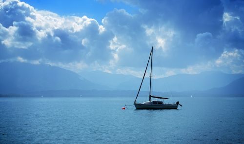 sailing boat water lake