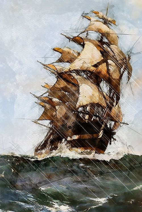 sailing ship mast boat