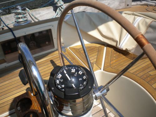 sailing vessel ship steering wheel