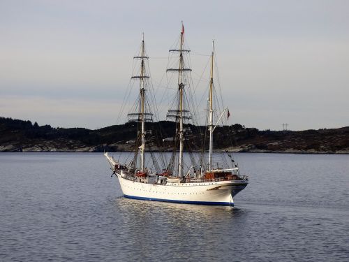 sailing vessel norway mountains
