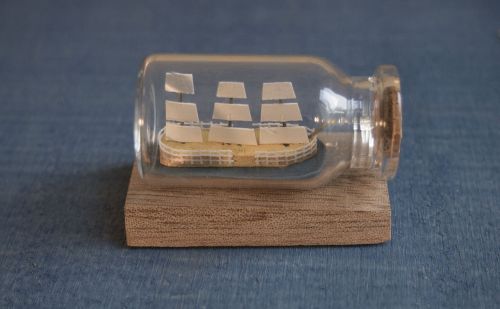 sailing vessel bottle miniature