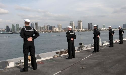 sailors ship parade rest