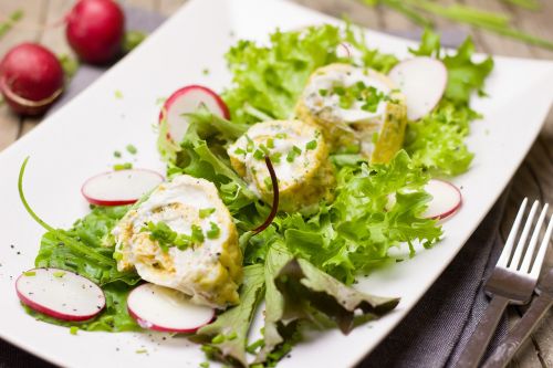 salad leaf lettuce radishes