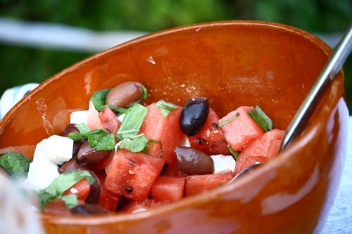salad olives water melon