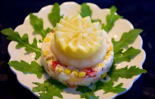 salad ris lemon