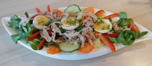 salad salad plate tuna