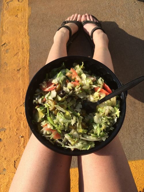 salad legs eat