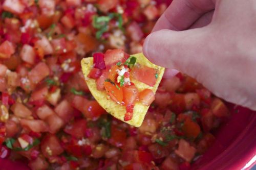 salsa nachos mexican